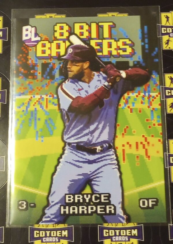 2023 Topps Big League 8 Bit Ballers Card of Bryce Harper