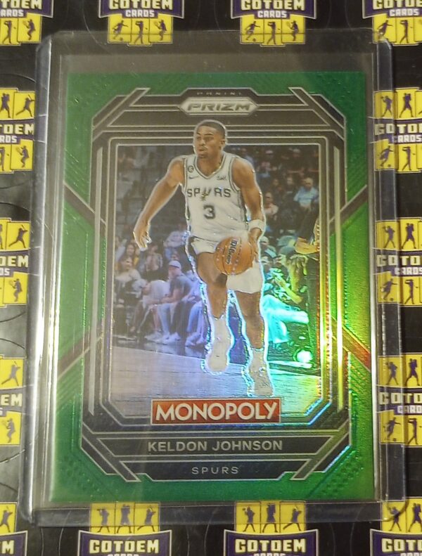 Green Keldon Johnson 10/24 2022-23 Panini Monopoly Prizm