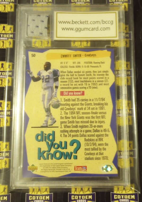 Emmitt Smith BCCG 10 back