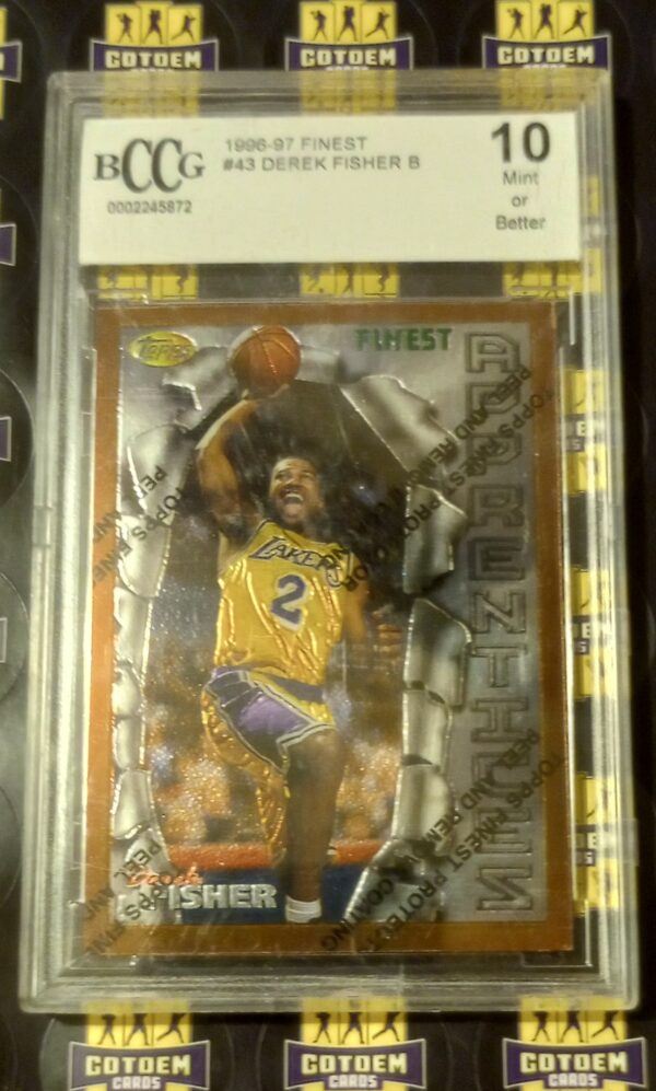 Derek Fisher Finest Rookie BCCG 10 1996-97