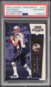 2000 Playoff Contenders Tom Brady rookie gotdemcards home of thehobbyfamily Rare Sports Cards